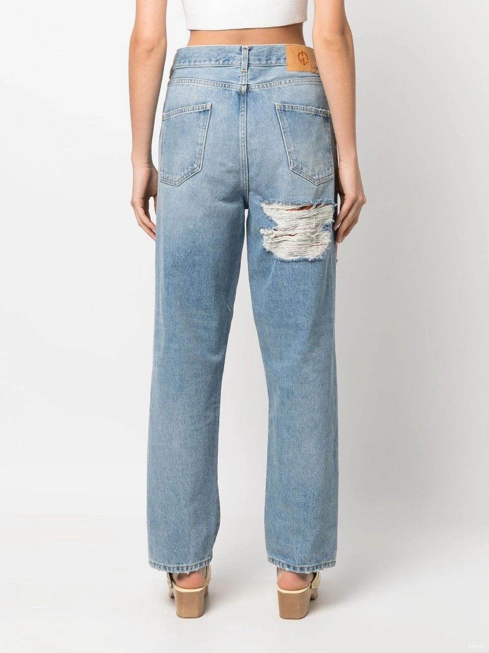 Cheap Alanui patchwork-detailing Women California jeans 0812